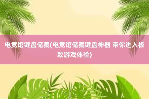 电竞馆键盘储藏(电竞馆储藏键盘神器 带你进入极致游戏体验)