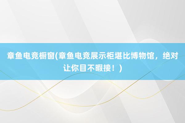 章鱼电竞橱窗(章鱼电竞展示柜堪比博物馆，绝对让你目不暇接！)