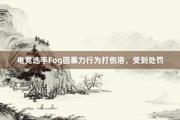 电竞选手Fog因暴力行为打伤洛，受到处罚