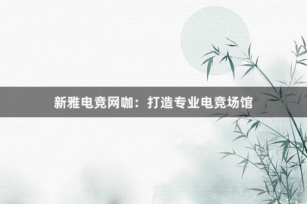 新雅电竞网咖：打造专业电竞场馆