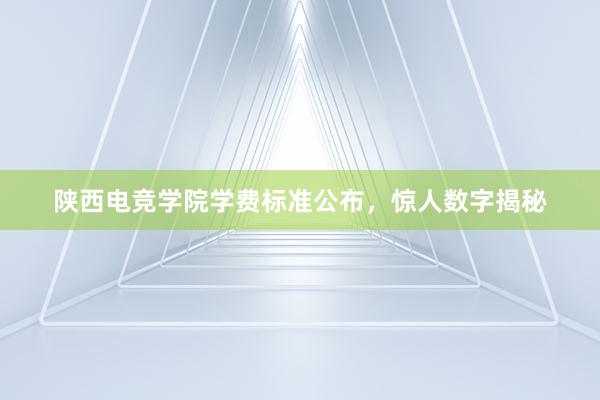 陕西电竞学院学费标准公布，惊人数字揭秘